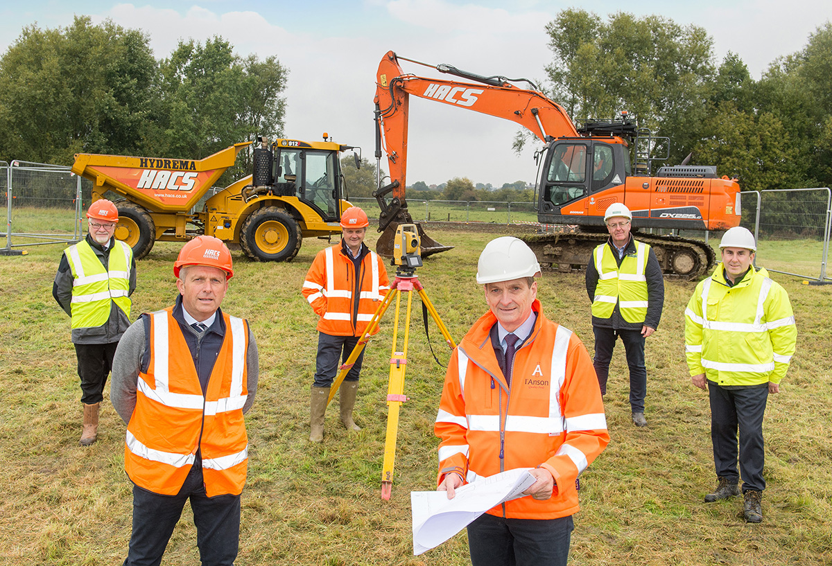 Hacs breaking ground at the new I'Anson animal feeds site